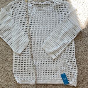 Cupshe coverup Women's White Knit